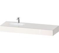 Duravit Collection One lavabo à encastrer avec console, 1600x550x170mm, vasque à gauche, QA4693022220000, Couleur: Blanc brillant