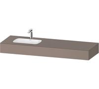 Duravit Collection One lavabo à encastrer avec console, 1600x550x170mm, vasque à gauche, QA4693043430000, Couleur: Basalte mat