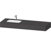 Duravit Collection One lavabo à encastrer avec console, 1600x550x170mm, vasque à gauche, QA4693049490000, Couleur: Graphite mat