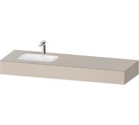 Duravit Collection One lavabo à encastrer avec console, 1600x550x170mm, vasque à gauche, QA4693083830000, Couleur: taupe supermatt