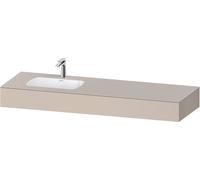 Duravit Qatego lavabo encastré avec console, 1600x550x170mm, vasque à gauche, QA4693091910000, Couleur: Taupe mat