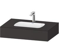 Duravit Collection One lavabo à encastrer avec console, 800x550x170mm, QA4690080800000, Couleur: supermatt en graphite
