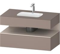 Duravit Collection One lavabo à encastrer avec meuble sous-vasque en console, 1000x550x600mm, niche Taupe Matt, QA4786091430000, Couleur: Basalte mat