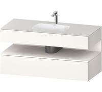 Duravit Collection One lavabo à encastrer avec meuble sous-vasque en console, 1200x550x600mm, niche blanc supermat, QA4787084840000, Couleur: Blanc Supermatt