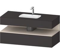 Duravit Duravit Ensemble meuble vasque encastré Qatego 120x55x60 cm, T m/Gr mat, console sous-vasque Quantité:1
