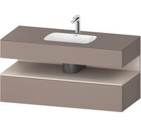 Duravit Collection One lavabo à encastrer avec meuble sous-vasque en console, 1200x550x600mm, niche Taupe Matt, QA4787091430000, Couleur: Basalte mat