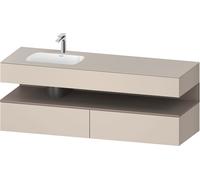 Duravit Duravit Ensemble meuble lavabo encastré Qatego 160x50x60 cm, Kon-WTU, blanc mat/taupe mat Quantité:1