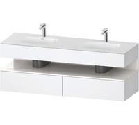 Duravit Duravit Set meuble lavabo encastré Qatego 160x55x60cm, sous-lavabo console, blanc hgl/blanc ma Quantité:1