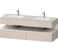 Duravit Duravit Meuble lavabo encastré Qatego 160x55x60 cm, Kon-WTU, blanc mat/taupe ma Quantité:1