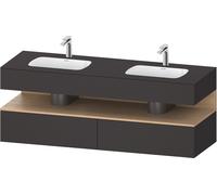 Duravit Duravit Meuble vasque encastré Qatego 160x55x60 cm, Kon-WTU, blanc/gris mat Quantité:1