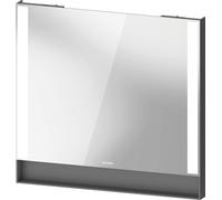 Duravit Qatego miroir, 800x65x750mm, champs lumineux latéraux, intensité lumineuse variable, QA70820, Farbe: Graphite mat/avec rÃ©troviseur chauffant