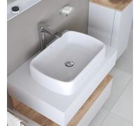 Duravit Vasque à poser Qatego 2384500079 sans banc de robinetterie sans trop-plein blanc