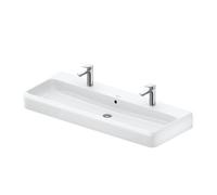 Duravit Vasque double à poser Collection One 2382120026 120×47 cm, 2 trous, trop-plein, blanc