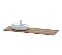 Duravit console de lavabo Luv Duravit 178,3x59,5 cm, gauche, noyer, en bois massif, avec découpe 2000
