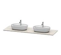 Duravit console de lavabo Luv Duravit 178,3x59,5 cm, structure Sand , en pierre de quartz, 2 découpes