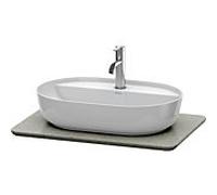 Duravit Console pour Luv LU946503333 – Pierre de quartz 68,8x47,5 cm, structure grise, 1 découpe
