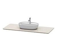 Duravit console de lavabo Luv LU946602525 138.8x59.5cm, structure Sand , en pierre de quartz, avec découpe 2000