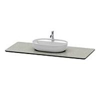 Duravit Meuble sous lavabo Luv LU946603333 138,8x59,5 cm pierre de quartz structure grise, 1 découpe