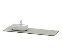 Duravit Console Luv LU9468L3333 178,3x59,5 cm gauche structure grise pierre de quartz avec 1 découpe