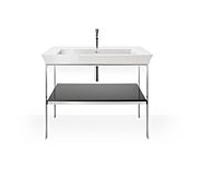 Duravit Console pour lavabo White Tulip WT45410H1H1 98,4 x 45 cm, Graphit haute brillance, sur pied, métal