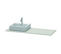 DURAVIT XSquare - Console en bois avec 1 porte & charnières à gauche 1400x16x550mm gris béton mat/gris béton mat
