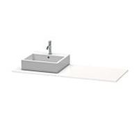 Duravit console XSquare XS060GL2222 140x55cm, avec découpe 2000 , gauche, blanc brillant