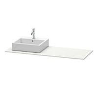 Duravit console XSquare XS060GL3939 140x55cm, avec découpe 2000 , gauche, nordique blanc soie mat