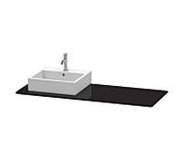 Duravit console XSquare XS060GL4040 140x55cm, avec découpe 2000 , gauche, noir brillant