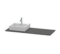 Duravit Console XSquare XS060GL4949 140x55cm, avec 1 découpe, gauche, graphite mat