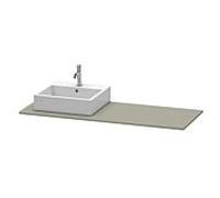 Duravit Console XSquare XS060GL9292 140x55 cm 1 découpe gauche gris pierre satinée mat