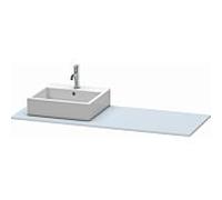 Console Duravit XSquare 060G, 1400x 550 mm, 1 découpe à gauche, XS060GL9797, Couleur: Laque mate en soie bleu clair
