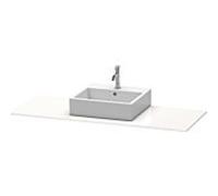 Duravit Console XSquare XS060GM2222 140x55 cm avec découpe au centre Blanc brillant
