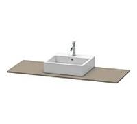 Duravit console XSquare XS060GM9090 140x55cm, avec découpe 2000 , centre, flanelle gris soie mat