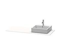 Duravit Console XSquare XS060GR2222 140x55 cm avec découpe droite blanc brillant