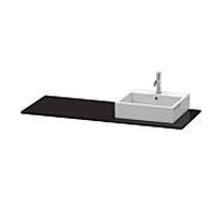 Duravit console XSquare XS060GR4040 140x55cm, avec découpe 2000 , droite, noir brillant