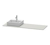 Duravit console XSquare XS060HL0707 160x55cm, avec découpe 2000 , gauche, gris béton mat