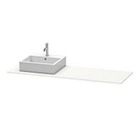 Duravit Console XSquare XS060HL3636 160x55cm, avec 1 découpe, gauche, blanc mat