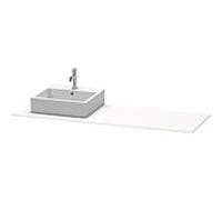 Duravit console XSquare XS060HL3939 160x55cm, avec découpe 2000 , gauche, nordique blanc soie mat