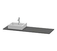 Duravit Console XSquare XS060HL4949 160x55cm, avec 1 découpe, gauche, graphite mat