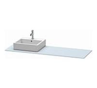 Duravit Console XSquare XS060HL9797 160x55cm, avec 1 découpe, gauche, bleu clair satiné mat
