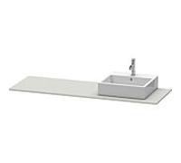 Duravit console XSquare XS060HR0707 160x55cm, avec découpe 2000 , droite, gris béton mat