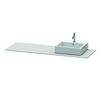 Duravit console XSquare XS060HR3939 160x55cm, avec découpe 2000 , droite, Nordic weiß