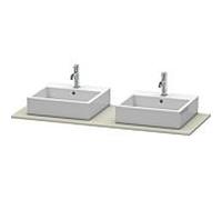 Duravit Console XSquare XS063GB6060 140x55cm, avec deux découpes, finition satin taupe