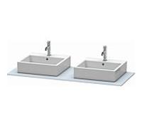 Console Duravit XSquare 063G, 1400x 550 mm, 2 découpes, XS063GB9797, Couleur: Laque mate en soie bleu clair