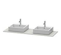 Duravit console XSquare XS063HB0707 160x55cm, avec deux découpes, gris béton mat