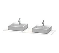 Duravit Console XSquare XS063HB2222 160x55 cm avec deux découpes blanc haute brillance