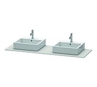 Duravit console XSquare XS063HB3939 160x55cm, avec deux découpes, Nordic weiß