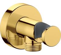 Duravit coude de raccordement mural, rosace ronde, 55x102mm, UV0630009034, Couleur: Or poli