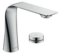 Duravit D. 2000 Mélangeur de lavabo électronique 2 trous D11100008010 sans garniture de vidage, avec bloc d'alimentation intégré, saillie 148 mm, chromé