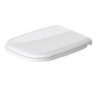 Duravit Abattant WC D-Code 0067390000 - Frein de chute, charnières en plastique, blanc brillant